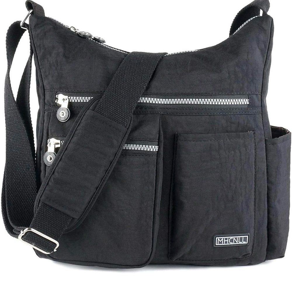 NWT- Mhcnll Black Crossbody Bag with Multiple Pockets